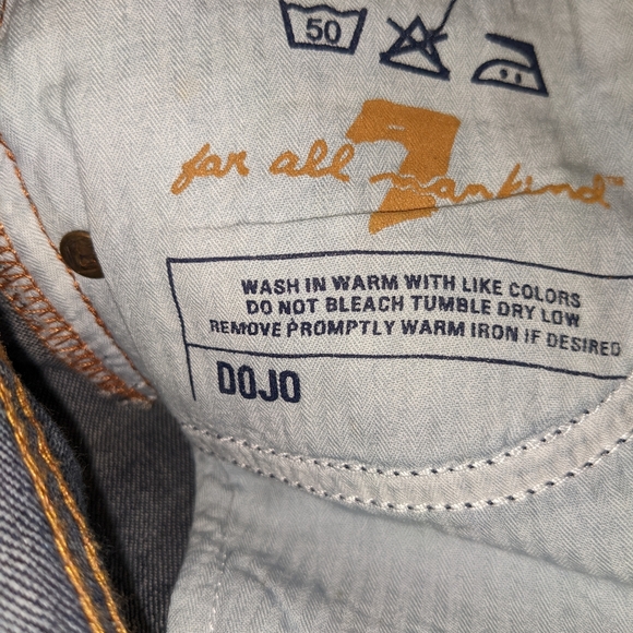 7 For All Mankind Jeans Women's 30 Blue Dojo Flare Stretch Denim Inseam 32 $168 - Picture 4 of 13